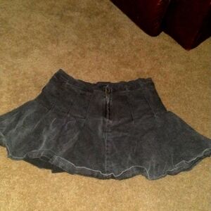Denim pleated skirt